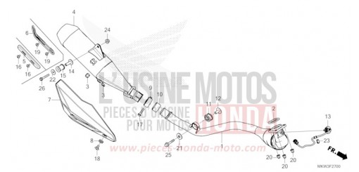 EXHAUST MUFFLER NC750XAM de 2021